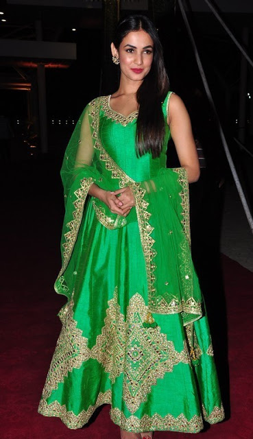 Beautiful Actress Sonal Chauhan Photos In Green Dress 6